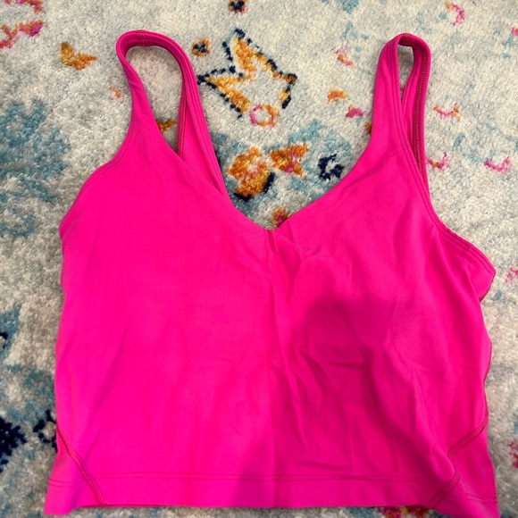 lululemon sonic pink align tank in size 6 perfect condition - Picture 3 of 3